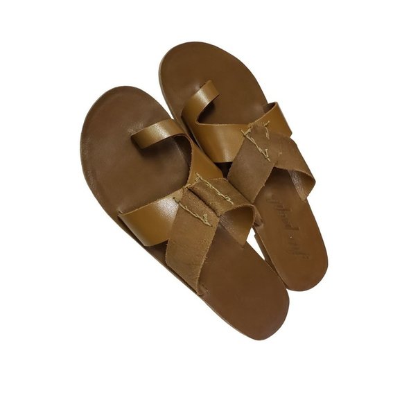 Free People Brown Sandals Minimalist Summer Style - Picture 3 of 14